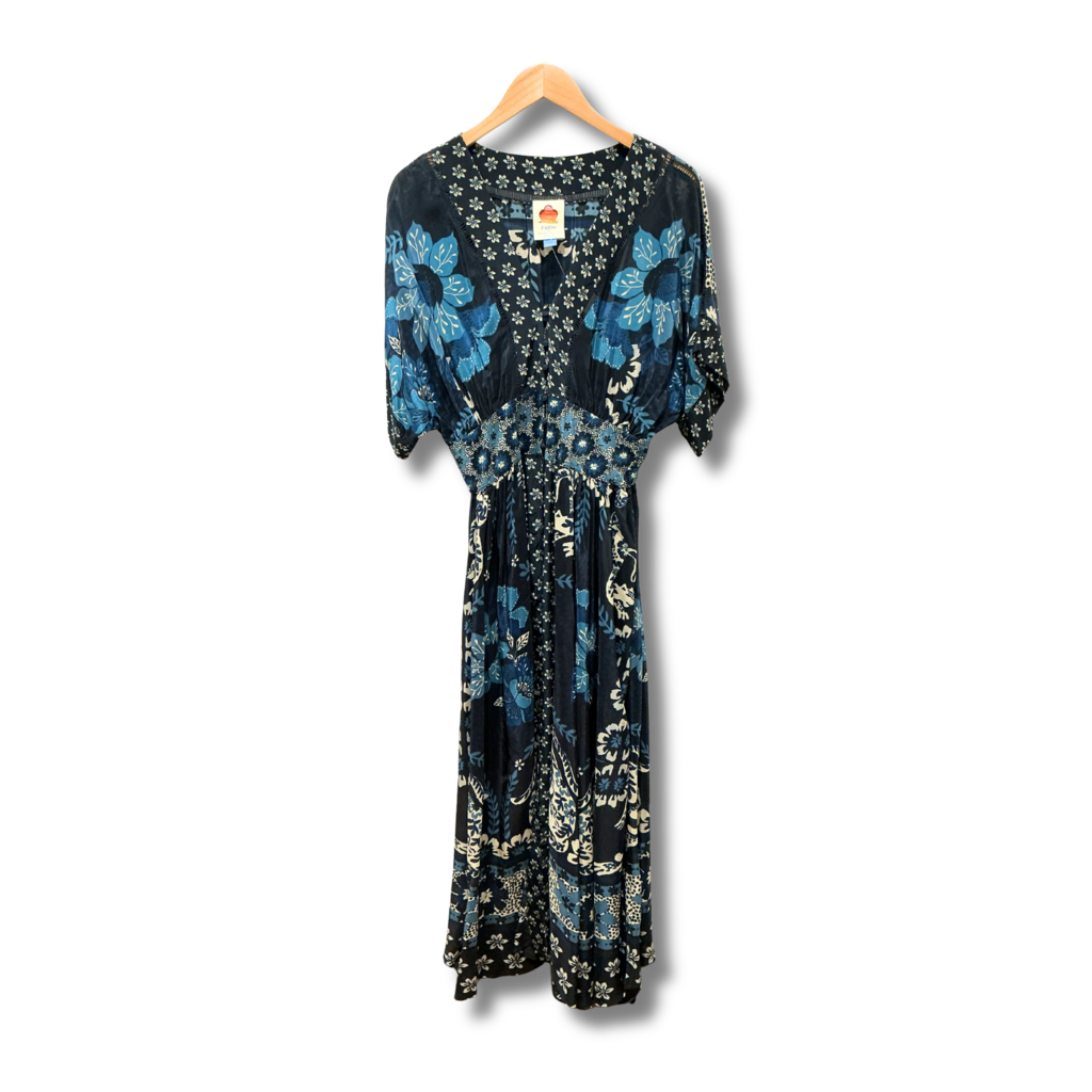 Farm Rio X Anthropologie Deep V Dress