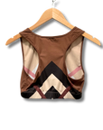 Burberry Immy Chevron Cropped Top