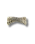 John Hardy Ribbed Twist Pavé Diamond Ring