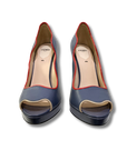Fendi Scalloped Peep Toe Pumps