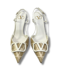 Valentino VLogo Leather Slingback Pumps
