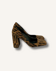 Prada Square Toe Leopard Pumps