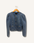 Veronica Beard Quilted Denim Jacket