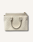 Gucci White Top Handle Guccissima Bag