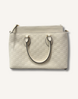 Gucci White Top Handle Guccissima Bag