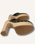 Valentino Garavani Black Tan-Go Clogs