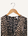 Ganni Silk Leopard Blouse