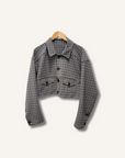 Tibi Checked Cropped Jacket