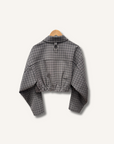 Tibi Checked Cropped Jacket