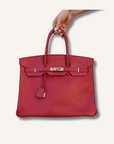 Hermes Red Birkin 35 Bag