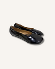 Bottega Veneta Glossed Leather Ballet Flats