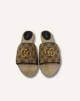 Gucci Monogram Espadrille Slides