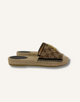 Gucci Monogram Espadrille Slides