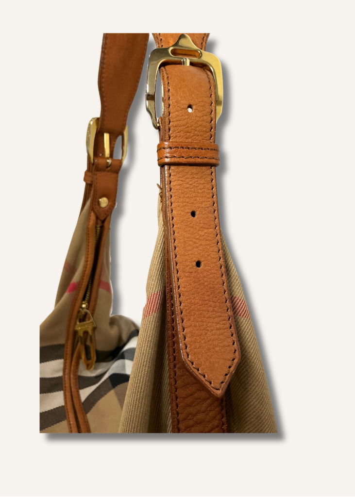Burberry House Check Chain Hobo Bag