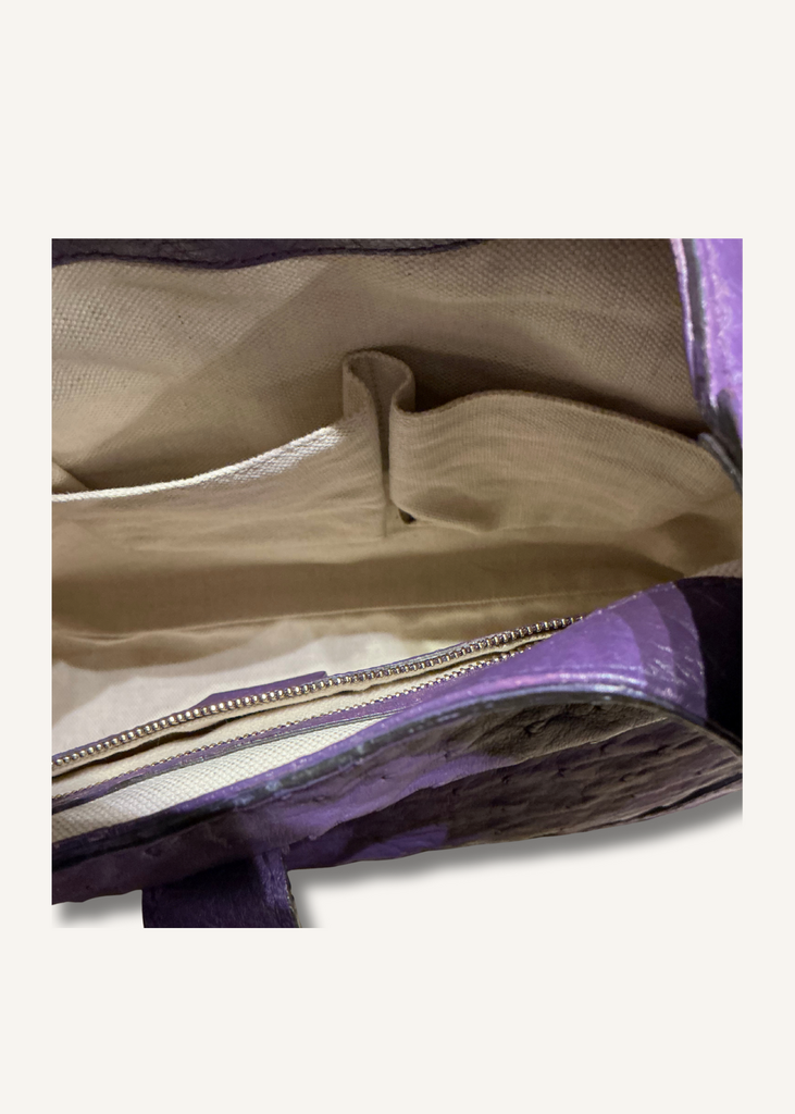 Gucci Purple Ostrich Jackie Bag