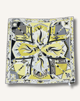 Emilio Pucci Yellow and Gray Patterned Scarf