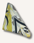 Emilio Pucci Yellow and Gray Patterned Scarf
