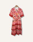 Farm Rio Romantic Orchard Tiered Midi-Dress