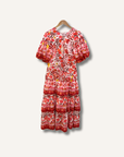 Farm Rio Romantic Orchard Tiered Midi-Dress