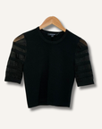 Cushnie Crew Neck Knit Crop Sweater