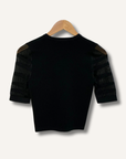 Cushnie Crew Neck Knit Crop Sweater