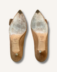 Prada Fivela Caramelo Scarpin Heels