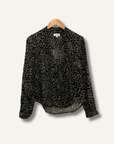 Lagence Velvet Leopard Blouse