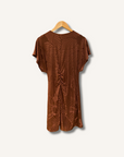 Anthropologie V-Neck Faux-Wrap Knit Mini Dress