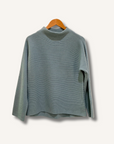 Vince Cropped Horizontal Rib Sweater