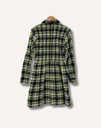 Ganni Seersucker Check Smocked Shirt Dress