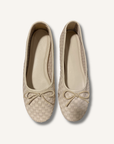 quince Italian Leather Handwoven Square Toe Ballet Flat