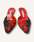 Manolo Blahnik Embroidered Mules