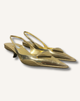 Prada Metallic-Finish Slingback Pumps