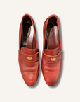 Bougeotte Leather Medallion Heeled Loafers