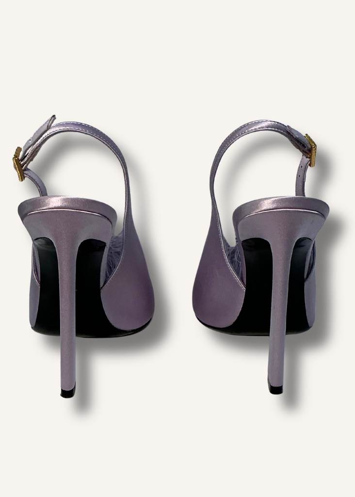 Saint Laurent Mae Feather Slingback