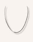14k White Gold Oval Mirror Necklace