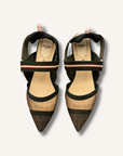 Fendi Colibri Mesh Slingback Ballerina Flats