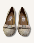 Ferragamo Vara Bow Snakeskin Pumps
