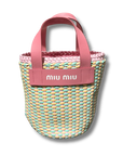Miu Miu Matelasse Wicker Basket Bag
