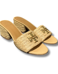 Tory Burch Everly Raffia Block Sandal