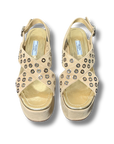 Prada Platform Eyelet Sandals