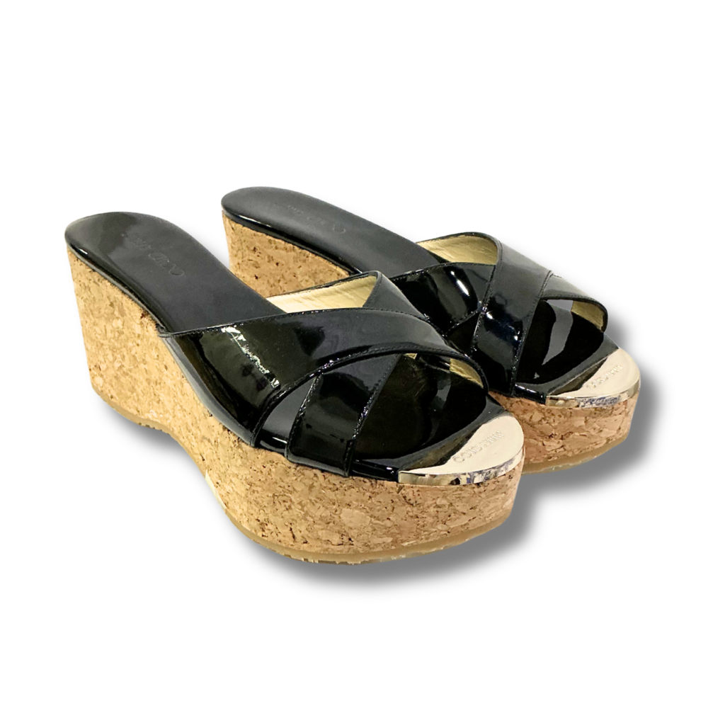 Jimmy Choo Prima Cork Wedge Sandals