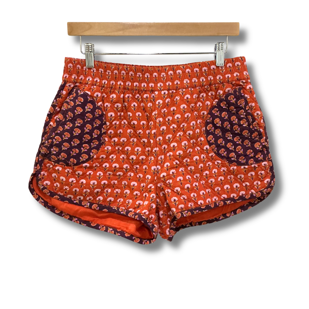 Maeve Quilted Linen Track Shorts