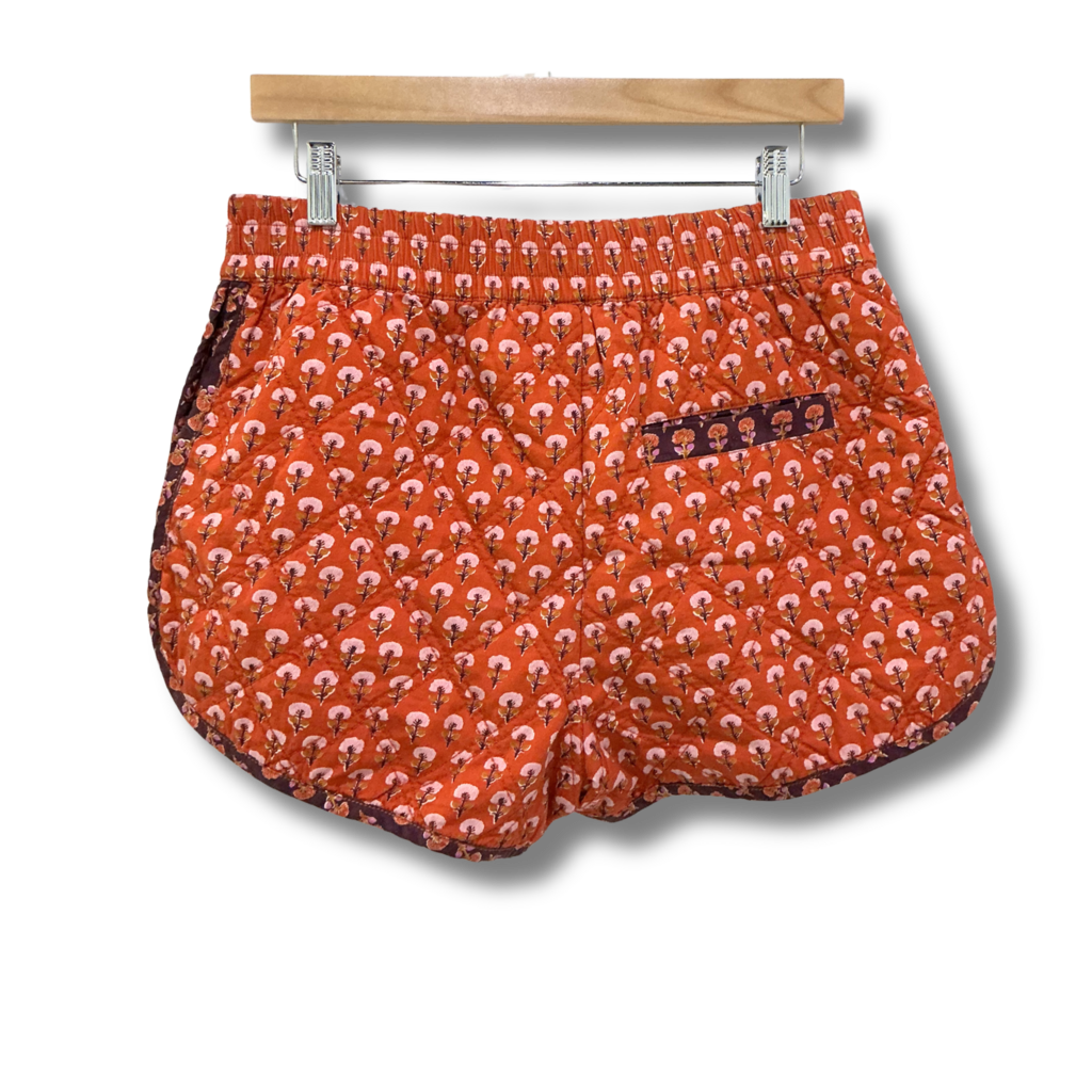 Maeve Quilted Linen Track Shorts