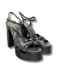 Saint Laurent Bianca Knotted Leather Heels