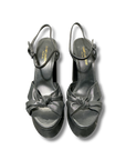Saint Laurent Bianca Knotted Leather Heels