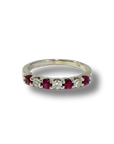 HJ Namdar 14K White Gold Ruby and Diamond Ring