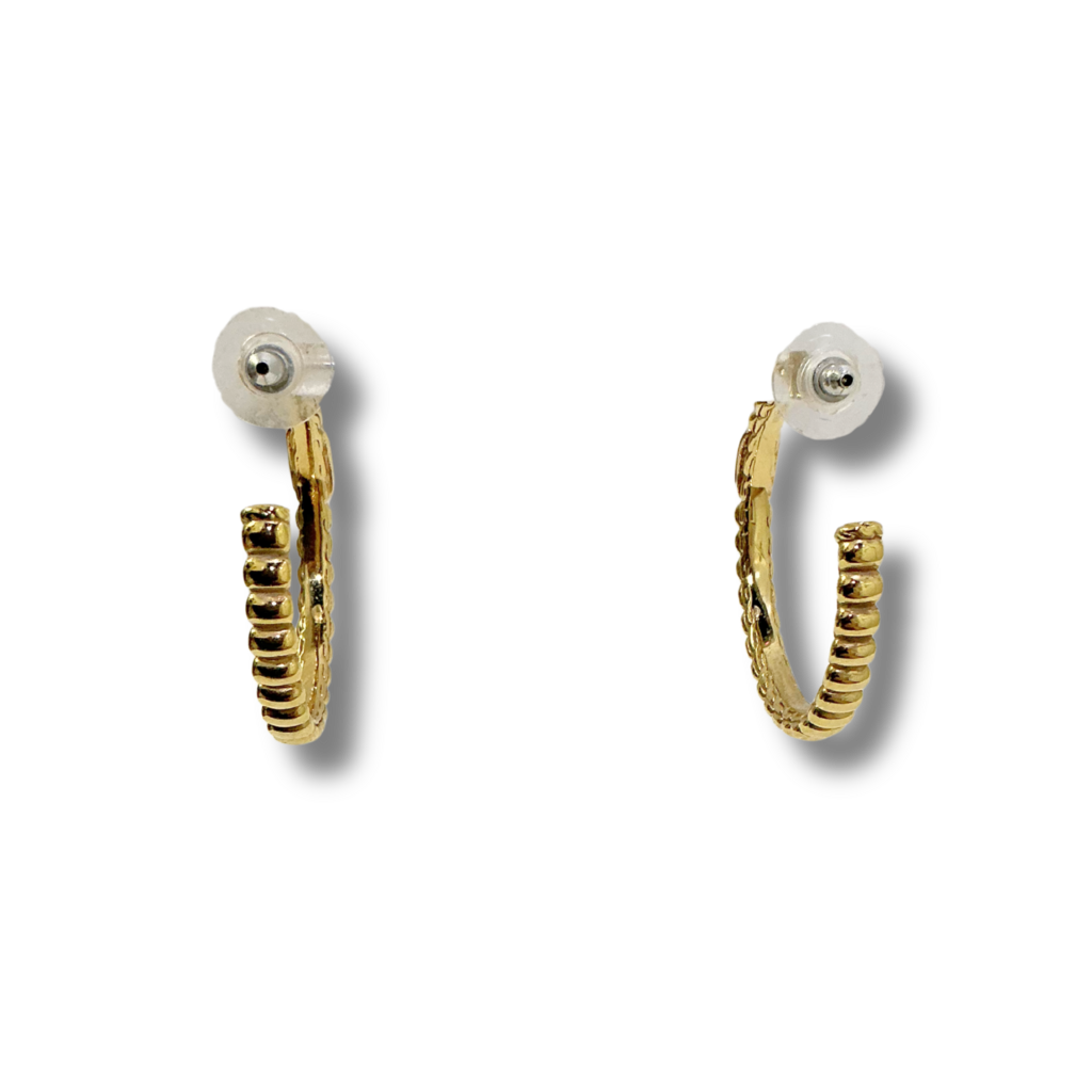 John Hardy 18K Yellow Gold Pavé Diamond Earrings