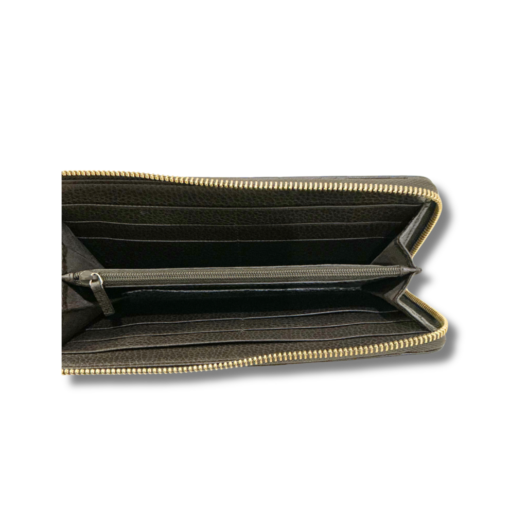 Gucci Emblem Zip-Around Wallet