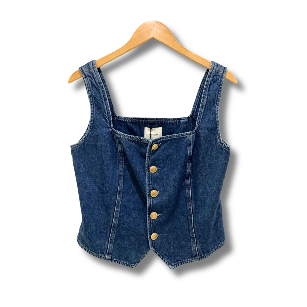 Reformation Bo Denim Top